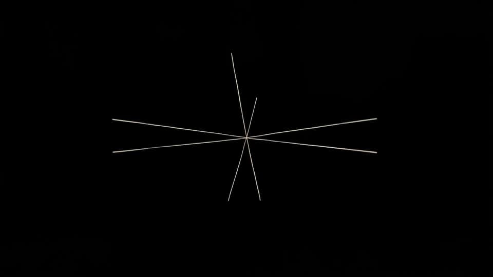 Minimal line animation on a black background